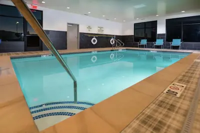 a large swimming pool in a hotel at Hampton Inn Arvin Tejon Ranch, Ca in Wheeler Ridge