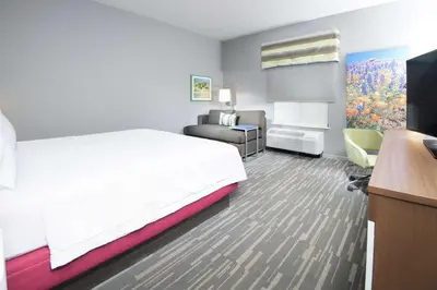 a hotel room with a bed and a desk at Hampton Inn Arvin Tejon Ranch, Ca in Wheeler Ridge