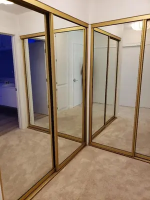 a group of four mirrors in a room at Heaven's Best Kept Secret 4 Min From The Sea in Pacific Palisades