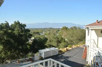 a view from the balcony of a house at Arroyo Vista Inn in Los Angeles