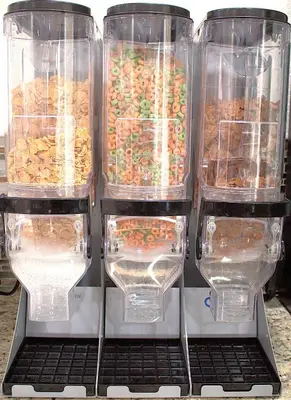 a group of four plastic containers filled with food at Budget Inn On Historic Route 66, Barstow in Barstow