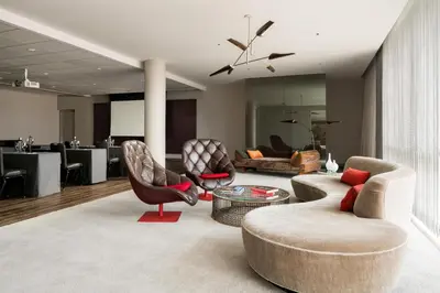 a living room with couches and chairs at Andaz West Hollywood, By Hyatt in Los Angeles