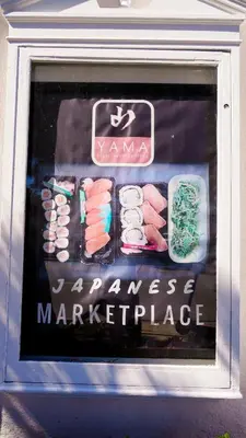 a display window of a farmers market with sushi at Cozy private Guest House in Los Angeles