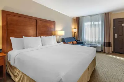 a large white bed in a hotel room at Comfort Inn Santa Monica - West Los Angeles in Los Angeles