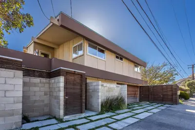 a house with a brown at Malibu Beach Home Private Sandy Beach and Surf in Malibu