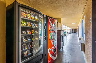 a vending machine in a store with food and drinks at Quality Inn & Suites near Downtown Bakersfield in Bakersfield