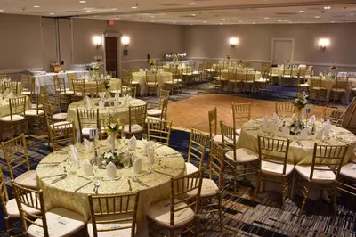 a ballroom with tables and chairs and a banquet at Four Points by Sheraton Los Angeles Westside in Los Angeles