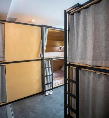 a couple of bunk beds in a room at Haven Coliving in Los Angeles