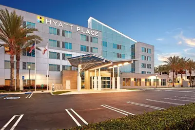 a hotel parking lot in front of a building at Hyatt Place Los Angeles / LAX / El Segundo in El Segundo