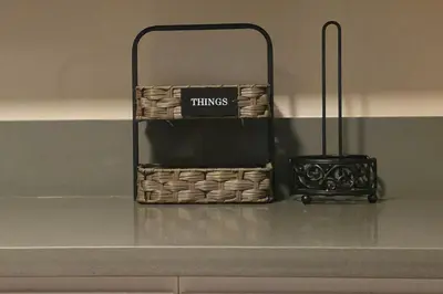 a basket of things sitting on a counter top at Los Angeles Retreat Close to Hotspots in Los Angeles