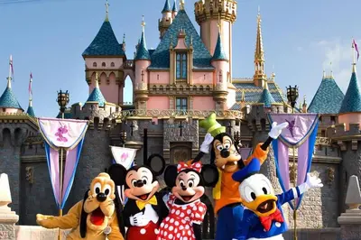 a group of mario and mickeys in front of a castle at Stylish Modern Home, AC, Parking & Near FWYs in Santa Ana