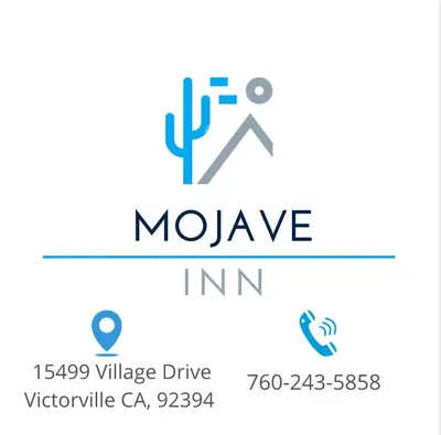 a logo for a music studio with the initials m and mn at Mojave Inn in Victorville