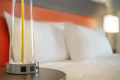a blender sitting on top of a table on a bed at Home2 Suites By Hilton Woodland Hills Los Angeles in Woodland Hills