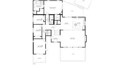 a floor plan of a house at Bernard by AvantStay Luxurious Cabin in Big Bear w Hot Tub Pool Table in Big Bear Lake