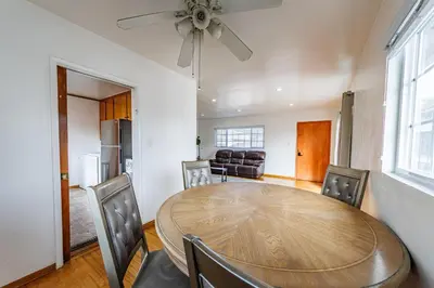 a dining room with a table and chairs at Spacious Two Bedroom in Santa Monica #E in Los Angeles