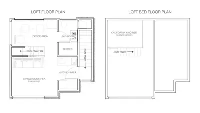 a floor plan of a house at Bright European Loft In Venice Beach in Los Angeles
