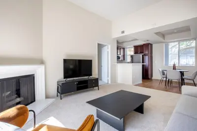 a living room with a couch and a table at Century City 2BR w WD BBQ nr Mall LAX-334 in Los Angeles