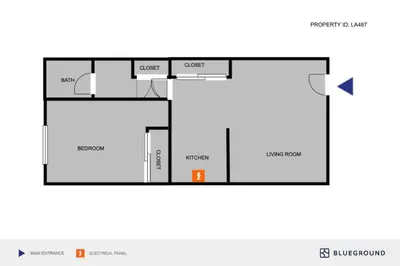 a schematic diagram of the experimental facility at Sherman Oaks 1BR w Pool Gym BBQ nr TJ WF LAX-487 in Los Angeles