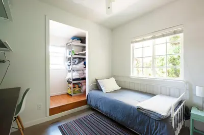 a small bedroom with a bed and a window at 30 PCT OFF! Malibu Peaceful Getaway, Beach, Ocean in Malibu